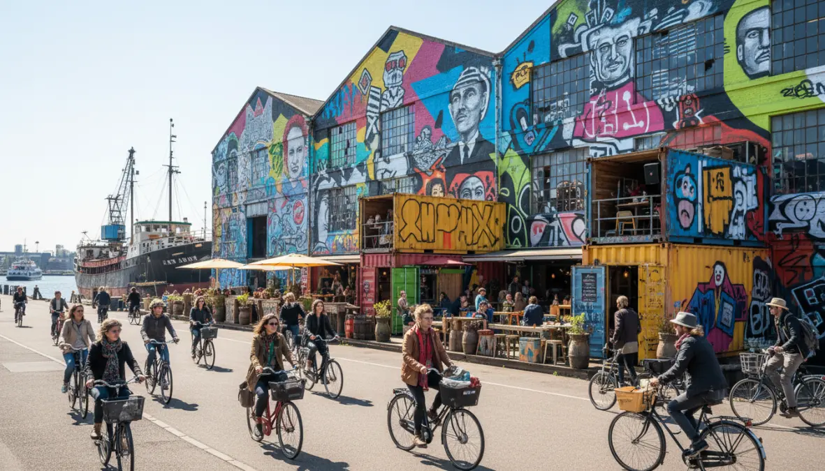 Amsterdam Noord creative district with street art and local culture off the beaten path