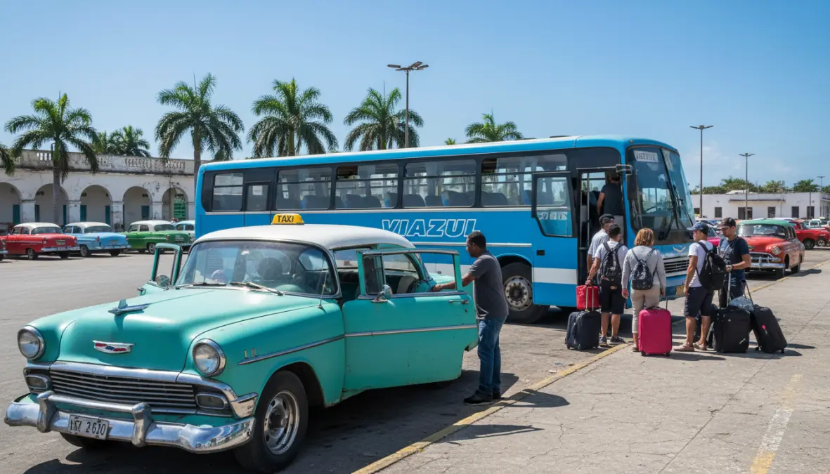 Viazul bus and shared taxi transportation options for independent Cuba travelers