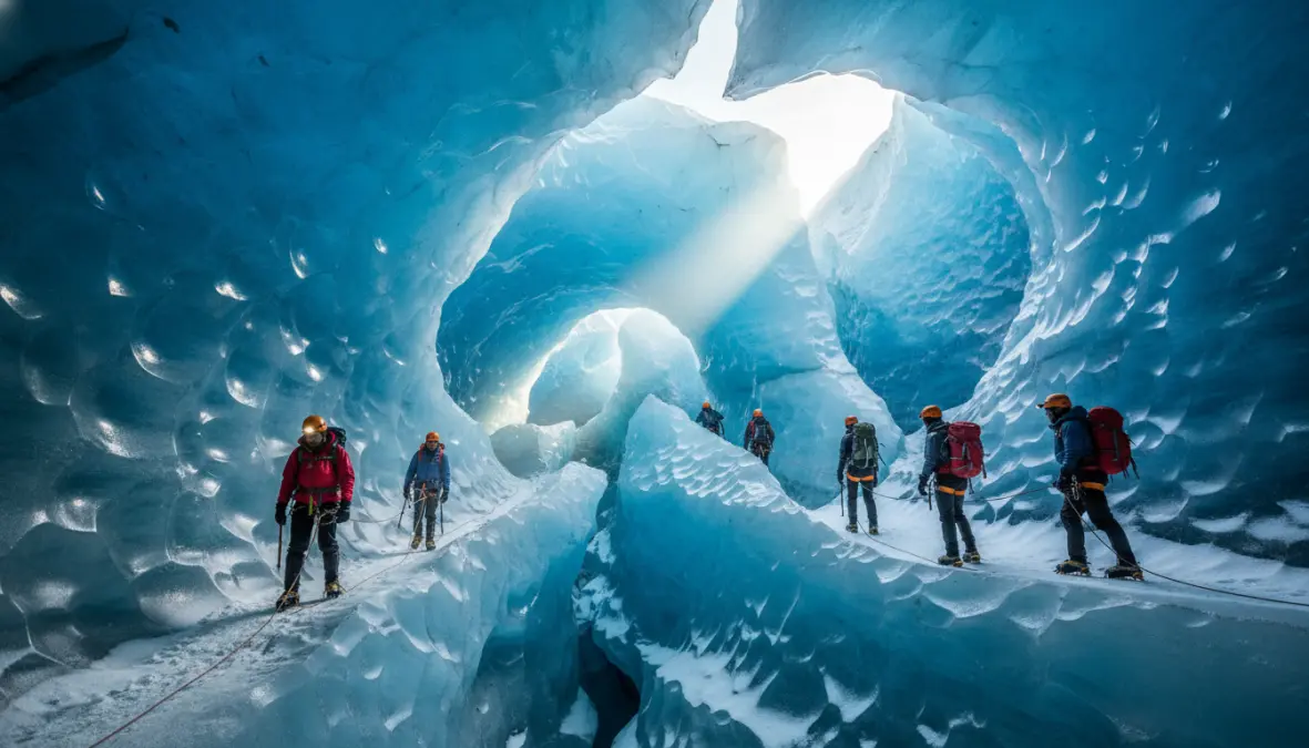 Ice trekking adventure on Perito Moreno Glacier in southern Patagonia