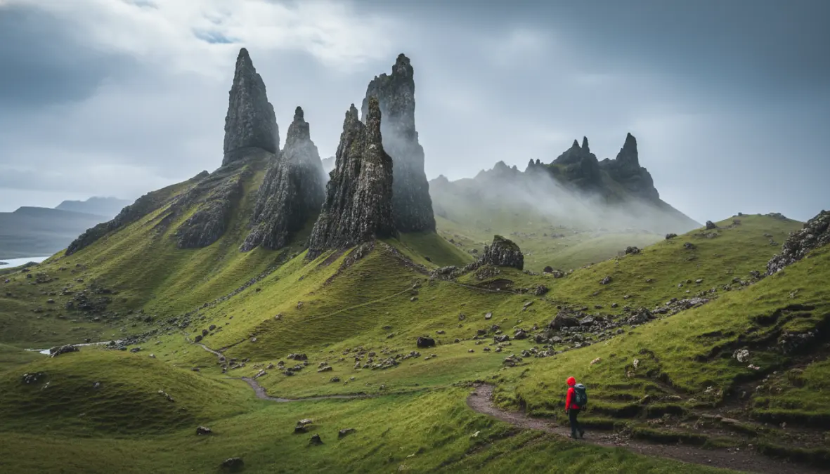 Old Man of Storr sull'Isola di Skye durante un road trip nelle Highlands scozzesi