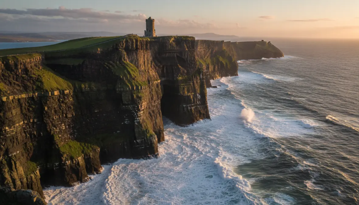 Cliffs of Moher dramatic coastal cliffs on the Wild Atlantic Way between Cork and Galway Ireland