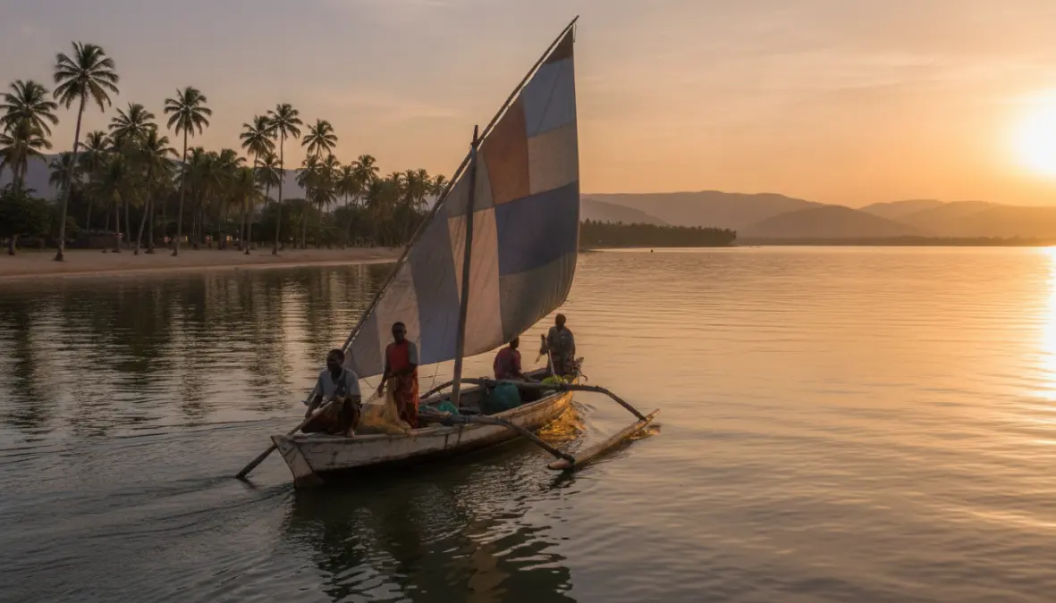 Traditional dhow boat for beach hopping on Lake Malawi shores